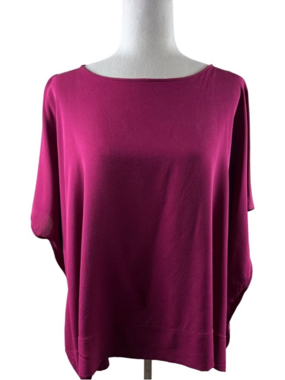 Diane Von Furstenberg NEW HANKY cape sleeve blouse
